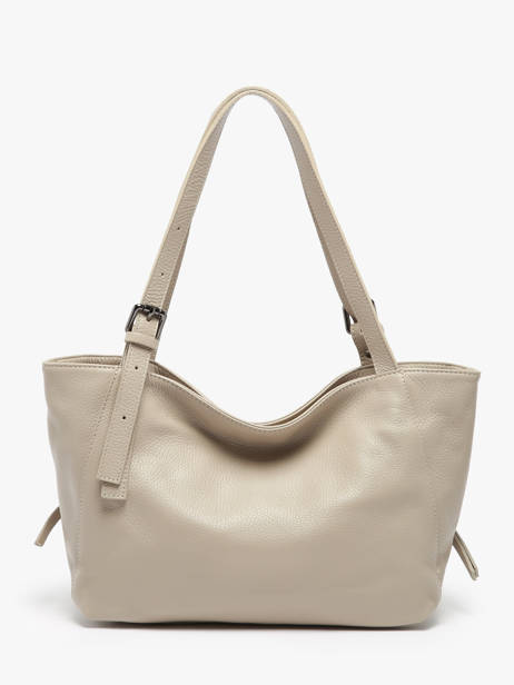 Schoudertas Caviar Leder Milano Beige caviar CA24065 ander zicht 4
